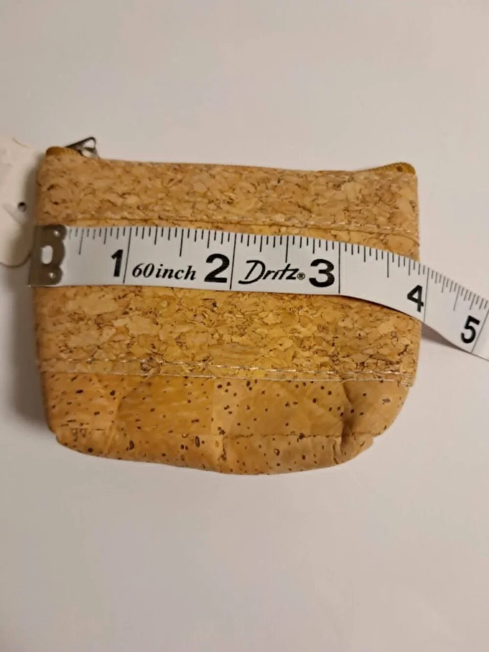 Natural Cork Coin Purse with Zipper
